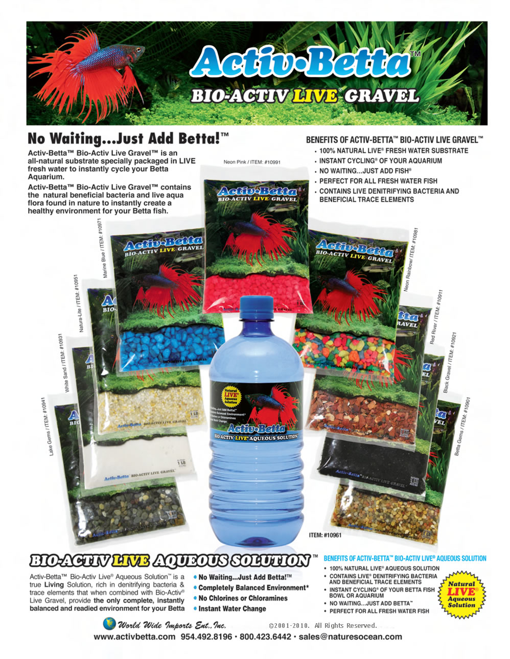 Activ Betta™ Bio-Activ Live Aqueous Solution™ Brochure